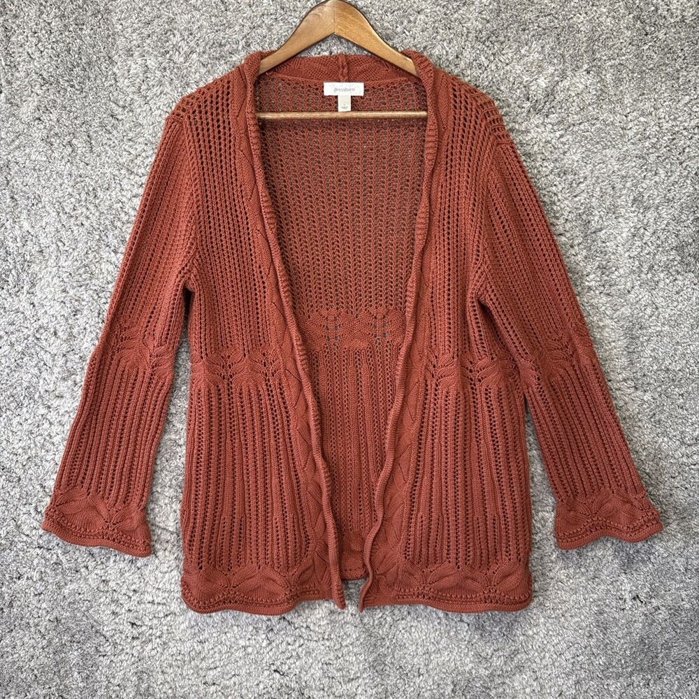 Vtg Dressbarn Women’s Open Cardigan Sweater Flare Sleeve Large Hippie